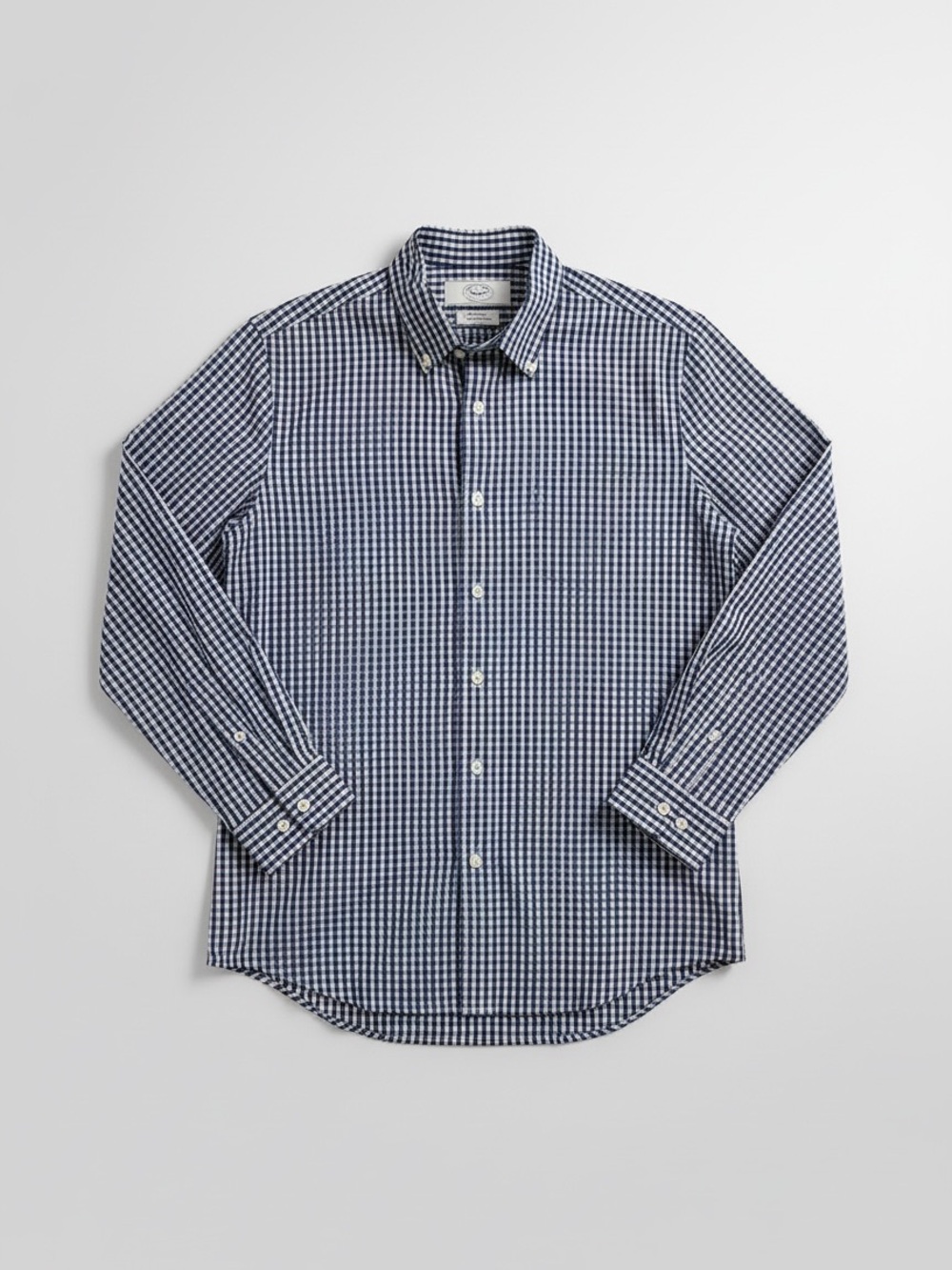 Brooks Brothers Navy and White Gingham Button-Down Shirt